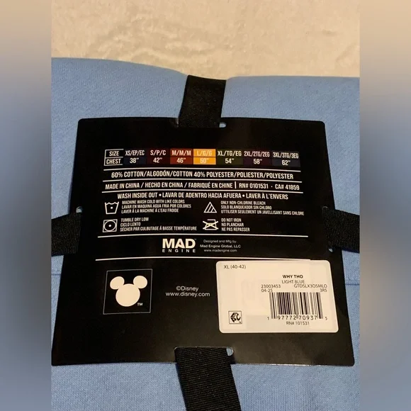 Lilo & Stitch Blue XL Hooded Sweatshirt - Picture 3 of 3